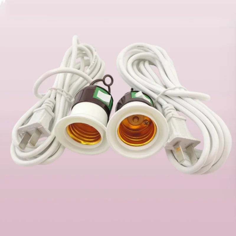 

2.4M 4M AC E27 Power Cord Cable led Lamp Bulb Bases US Plug With Switch Wire For Pendant Hanglamp Suspension Socket Holder