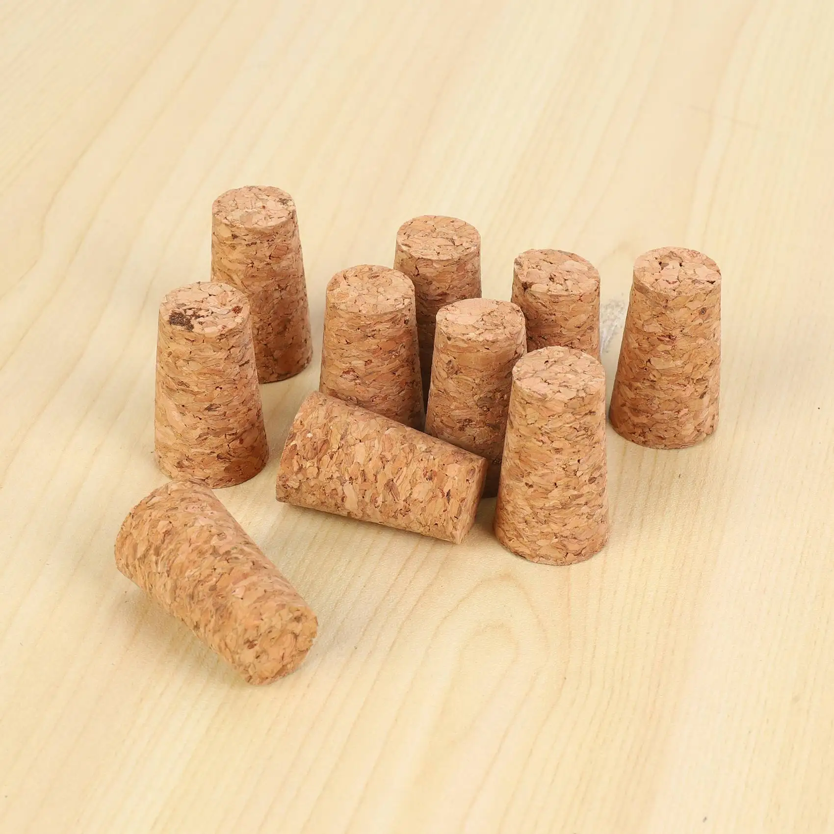 A013 10 Uds tapones de corchos cónicos DIY artesanía modelo de arte construcción 22*17*35mm