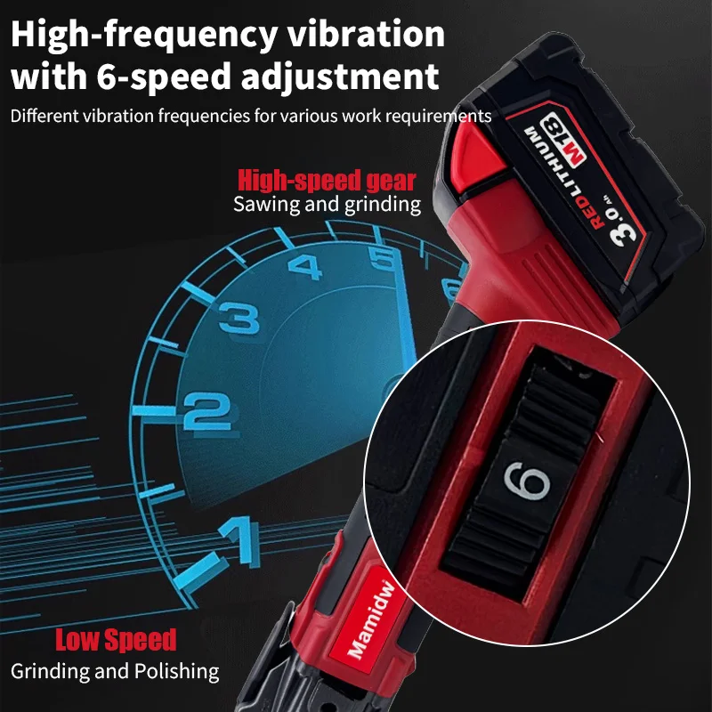 Multi Tool Compatible with For Milwaukee 18V Battery, (Only Tool No Bettery), Cordless Oscillating Tool