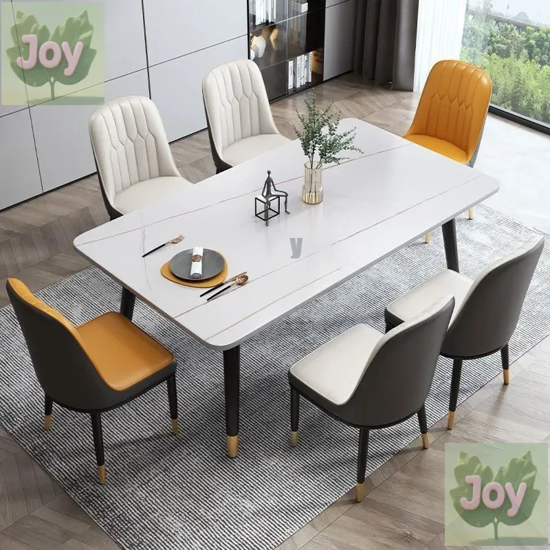 

dining table and chair combination light luxury modern simple small apartment western dining table rectangular dining table