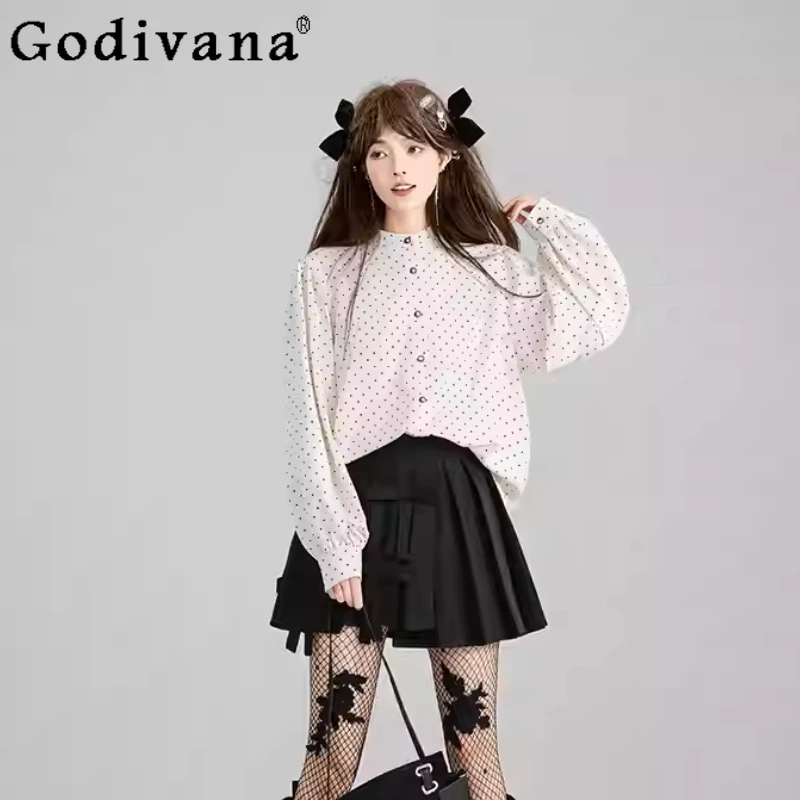 

Autumn Sweet Sexy Three-dimensional Bow Pleated Skirts Temperament Girls High Waist A-line Fashion Versatile Age-reducing Skirt
