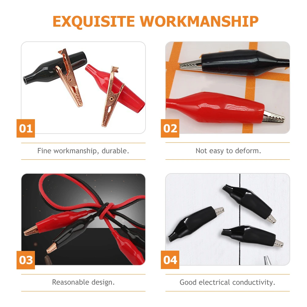 

30Pcs Premium Insulated Alligator Clips Clips Test Clamps For Electronics