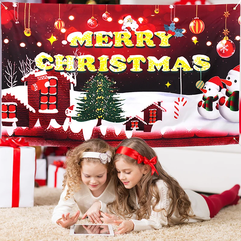 

Christmas Background Decoration Merry Christmas Banner Decor For Home Xmas Ornament Photo Background Navidad 2025 New Year Gift