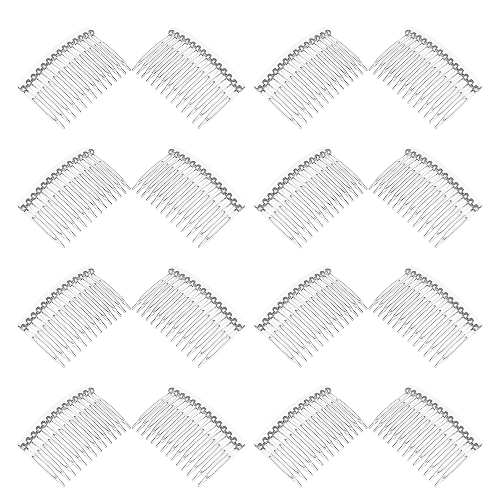 

50Pcs Clear Hair Comb Plastic 14 Teeth Fine Tooth Bridal Updo Accessories Wedding Styling Transparent Combs Parting Comb