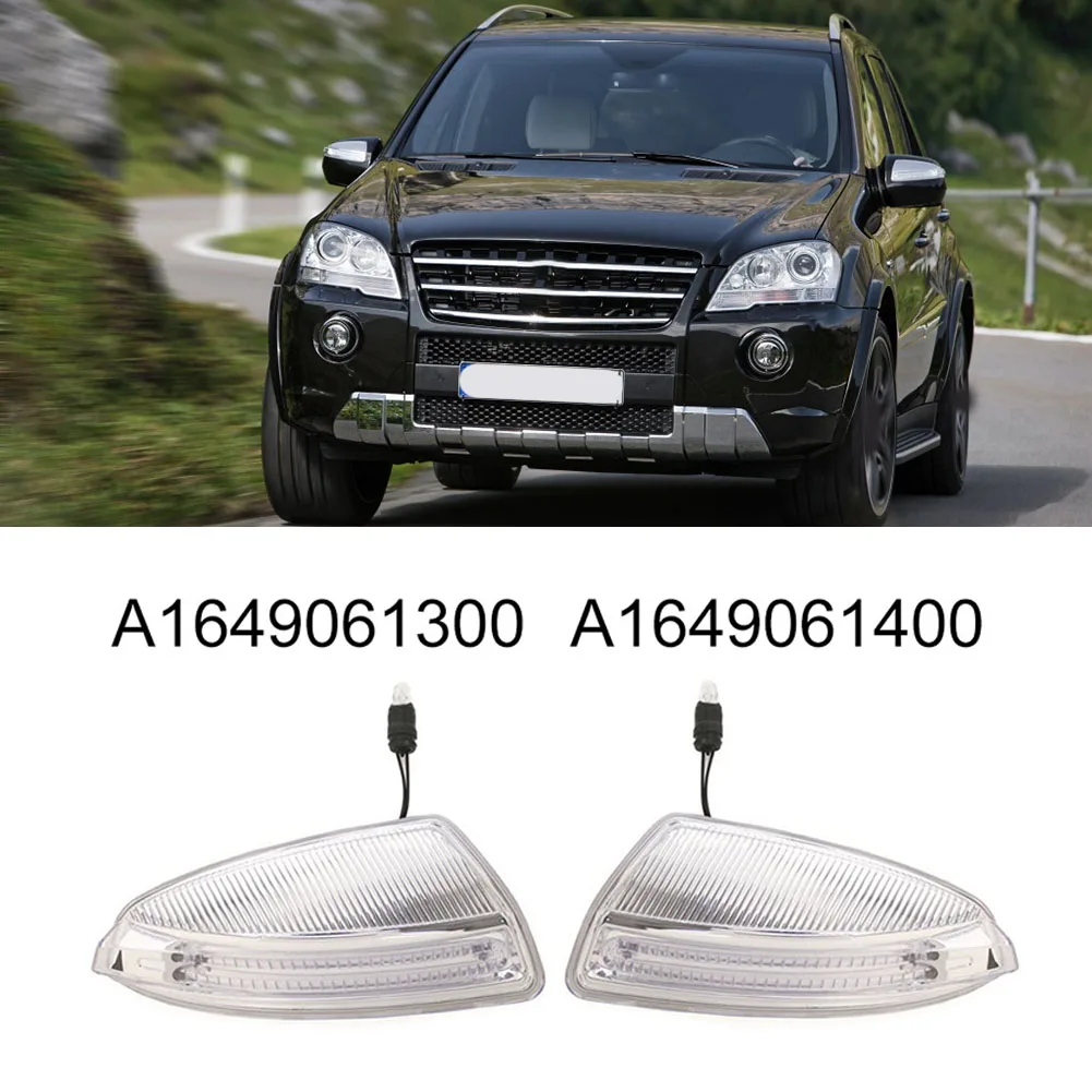2x For Mercedes-Benz ML63 For AMG ML500 08-2010 Car Rearview Mirror Turn Signal For GL350 4-Door 3.0L 2010 For GL550 GL450 4Door