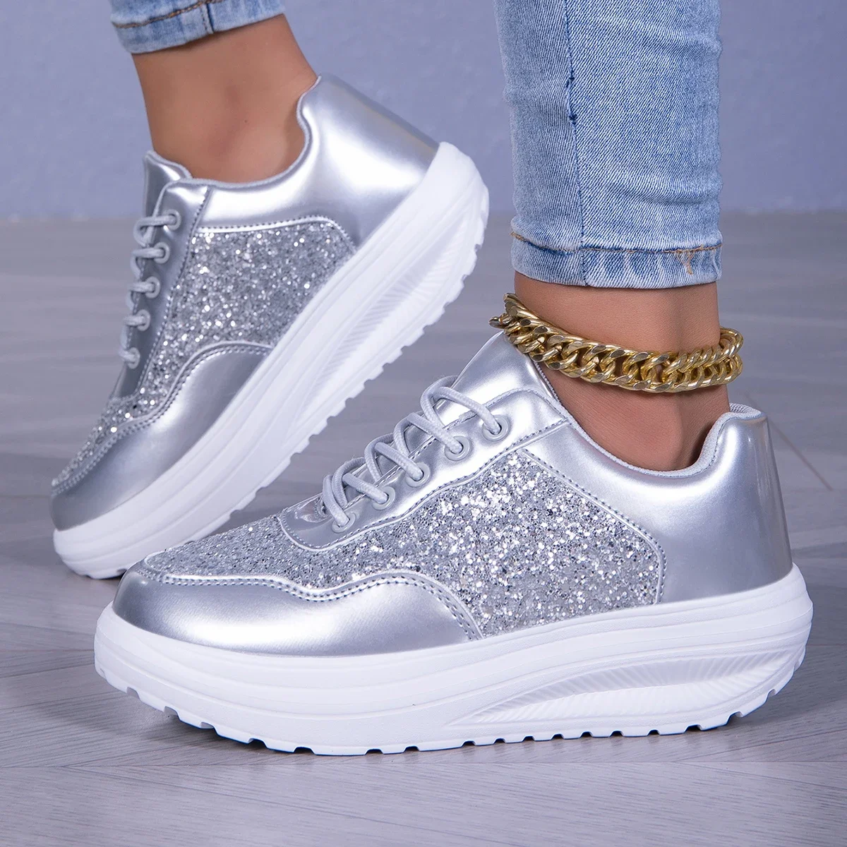 

Новые женские кроссовки в стиле поп, модная дышащая вулканизированная обувь, туфли на платформе из искусственной кожи, белые Lahoes, удобные тренировочные туфли с низким берцем S