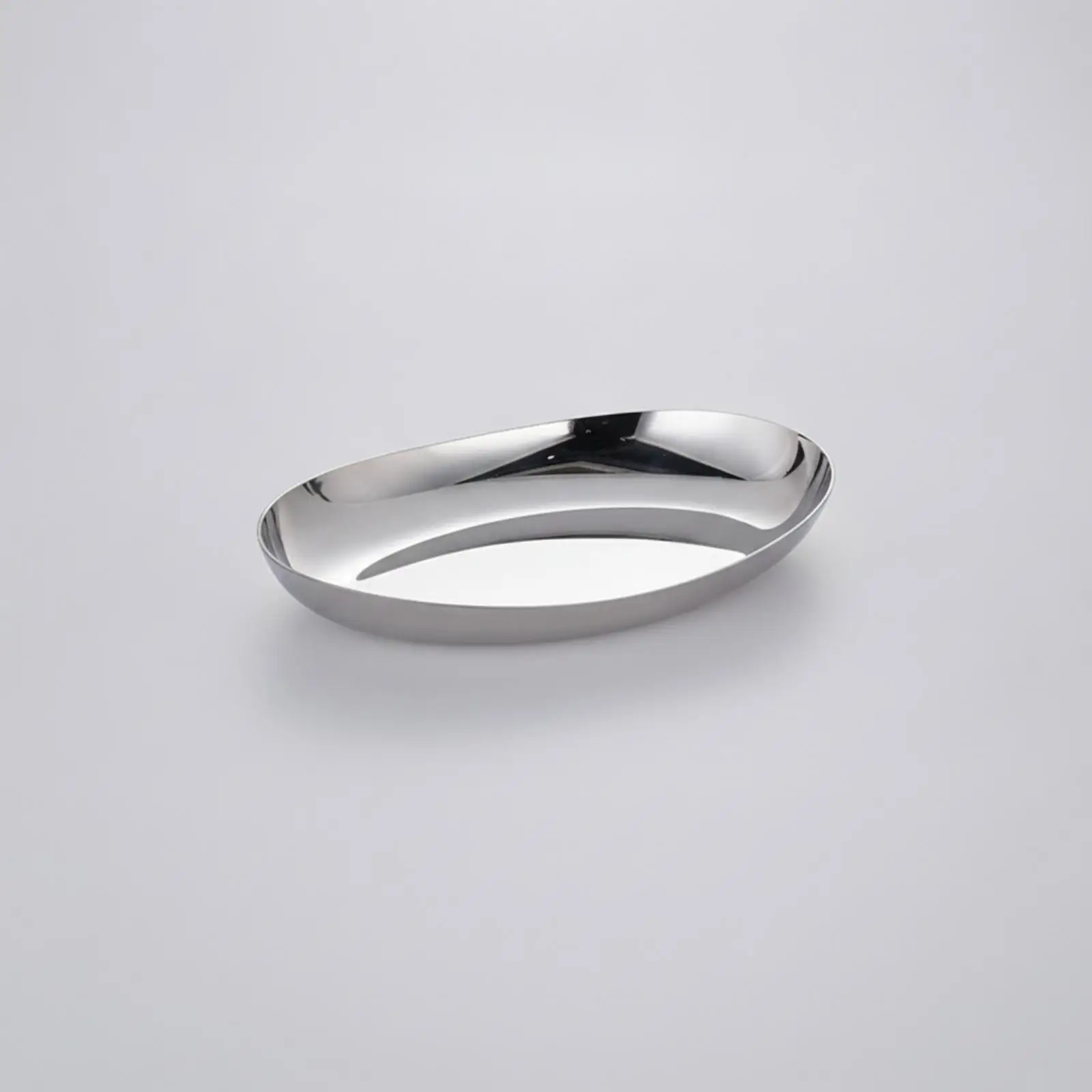 Three-Layer Steel Oval Dish Long-Lasting Polished Stainless Steel Oval Platter Easy to Clean Heavy Duty for Shared Table Meals