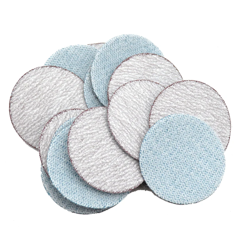 100PCS 1Inch 25mm Sanding Discs Hook & Loop White Dry Sandpaper Grinding 60 to 1000 Grit For Wood Drill Grinder Rotary Tools