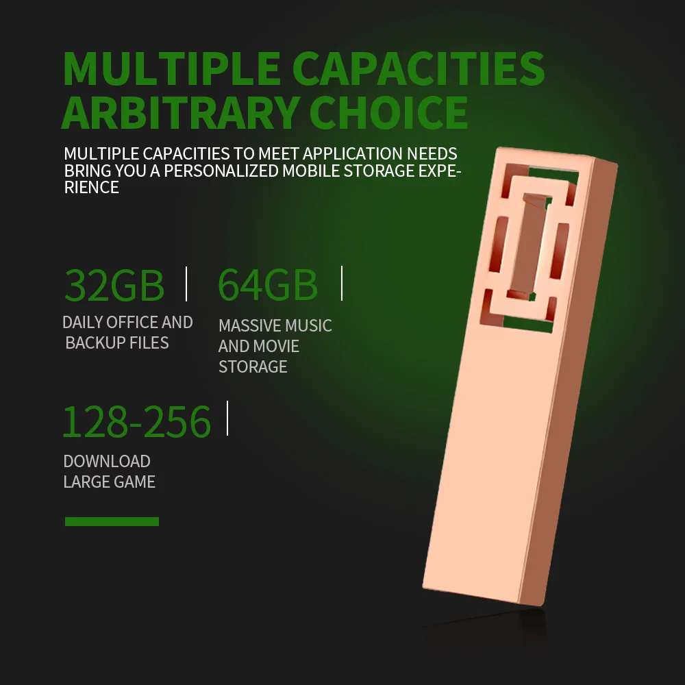 ZSUIT 10 قطعة 3.0 محرك فلاش USB 8 جيجابايت 32 جيجابايت بندريف 128 جيجابايت 64 جيجابايت شعار مخصص مقاوم للماء 2.0 USB القلم محرك فلاش عصا معدنية QBXC