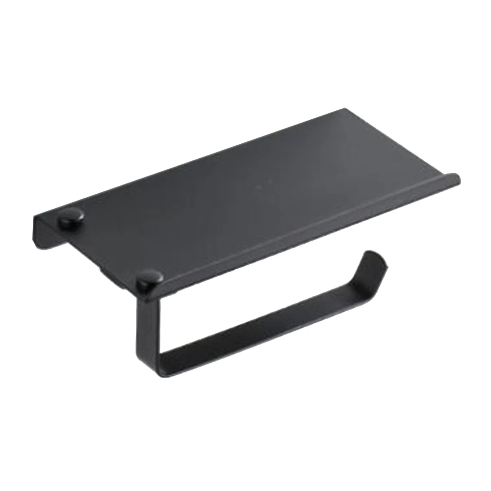 

Self-Adhesive and Screw Mounted Toilet Paper Roll Holder with Space-Saving Phone Shelf and Rust-Resistant Stainless Steel Design