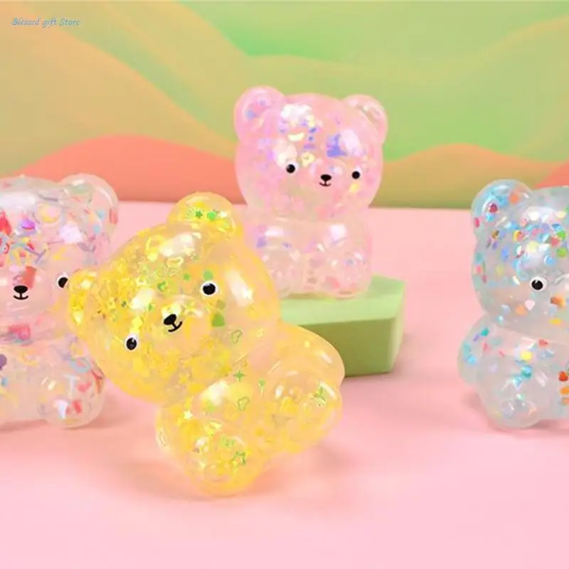 Giocattolo antistress Spremere mano JellyBear Puntelli per scherzi pratici Palline sfiato Giocattolo Regalo per bambini