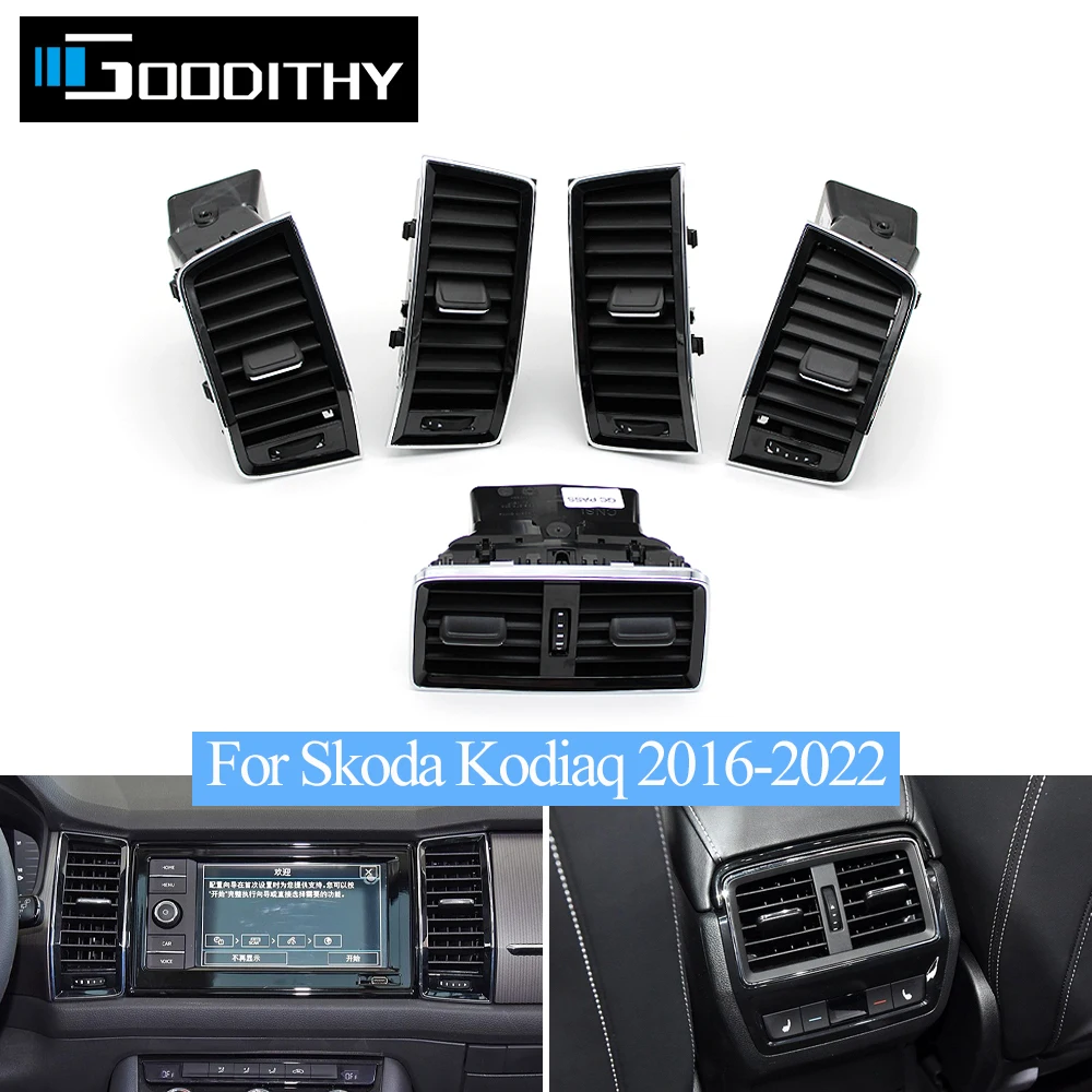 

Front Rear Dashboard Left Right Middle Air Conditioner AC Vent Grille Assembly For Skoda Kodiaq 2016-2022 56G819701,56G819203