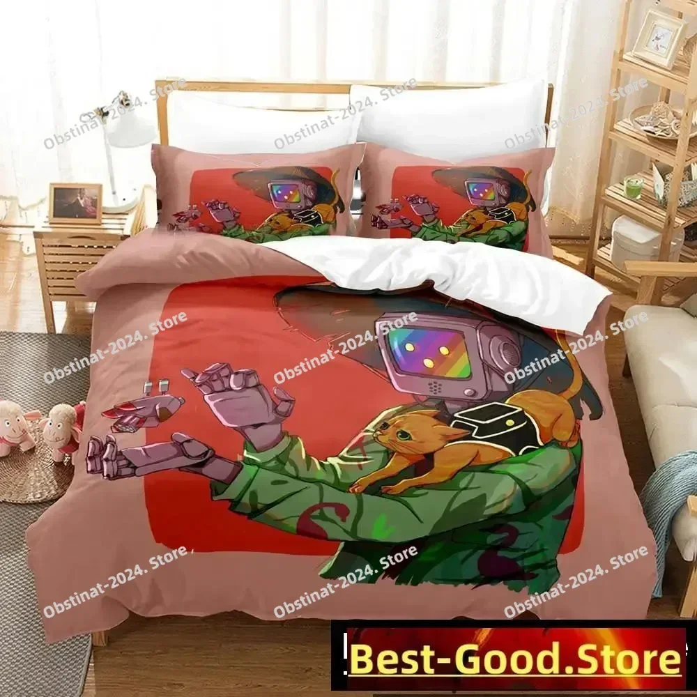

Fashion Stray Game Cat Momo Bedding Set Printed Bed Set With Pillowcase Bed Duvet Cover Soft Single Double Queen Super King Size