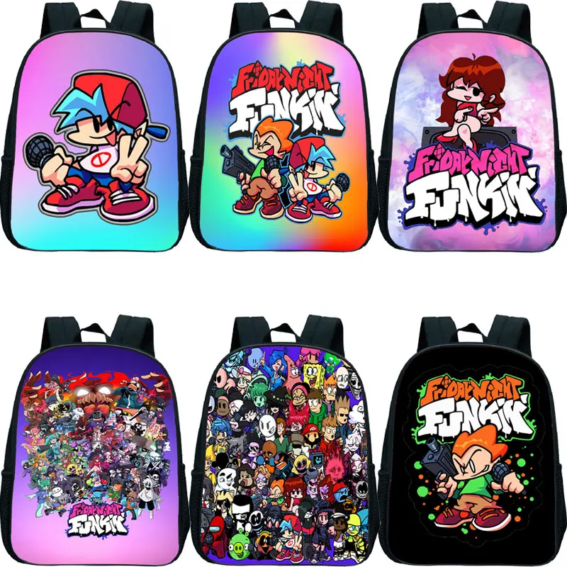 New Friday Night Funkin Kindergarten Bookbag Boys Girls Cartoon Video Game Mini Backpack Children School Bags Kids Bag Mochila