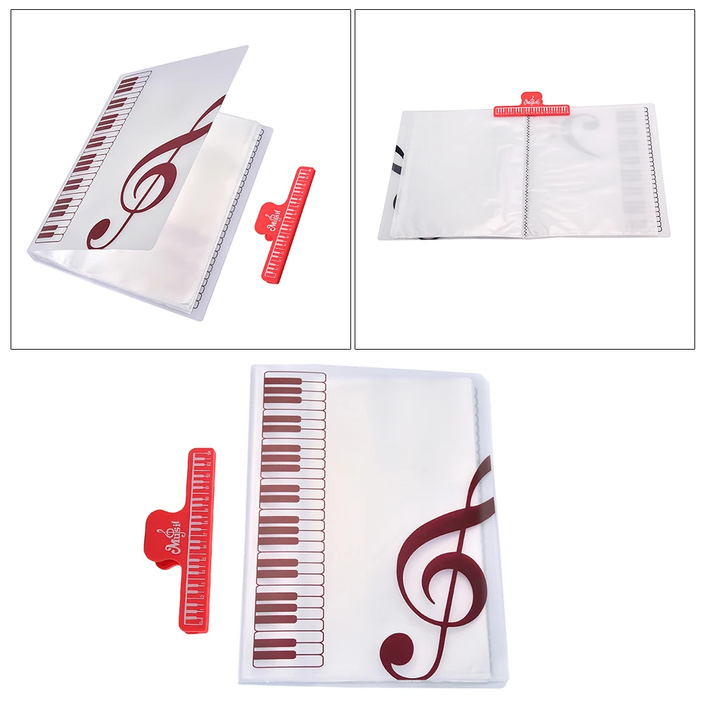 

A4 Music Book Folders Watermelon Red Waterproof File Storage Sheet Guitar Accessories Document Holder