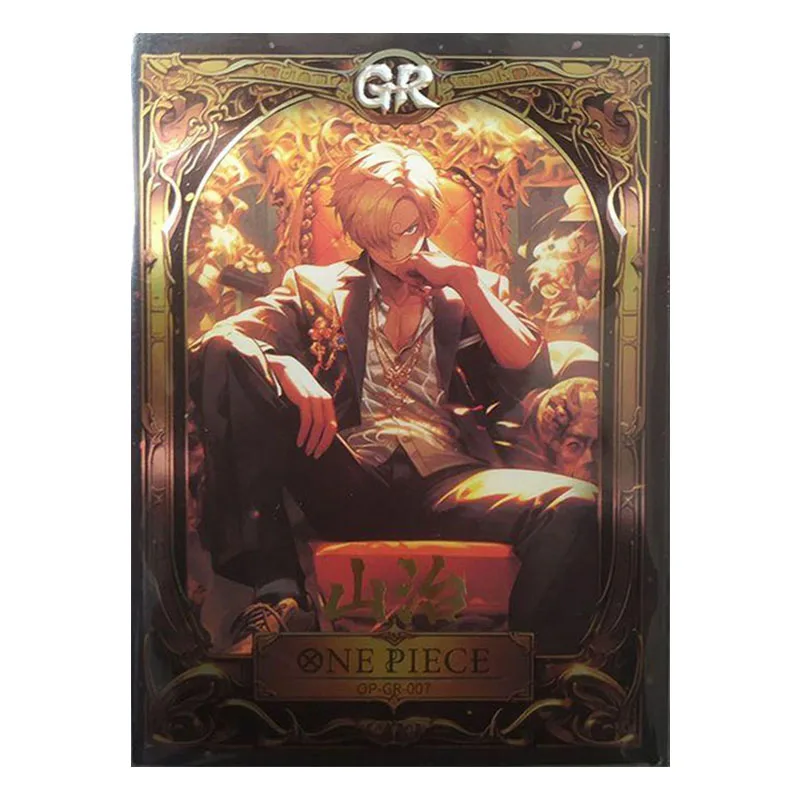 Anime ONE PIECE Rare GR Refraction Foil Luffy Franky Burukku Roronoa Zoro Nami Toys for boys Collectible Cards Birthday Present