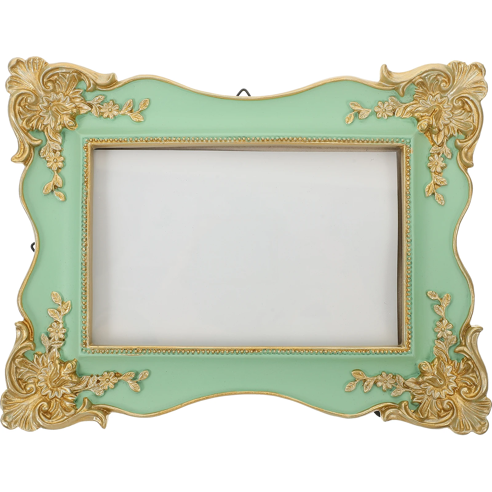 

European Style Resin Photo Frame Desk Photo Props Rectangle Shape Home Office Bedroom Decorative Frame