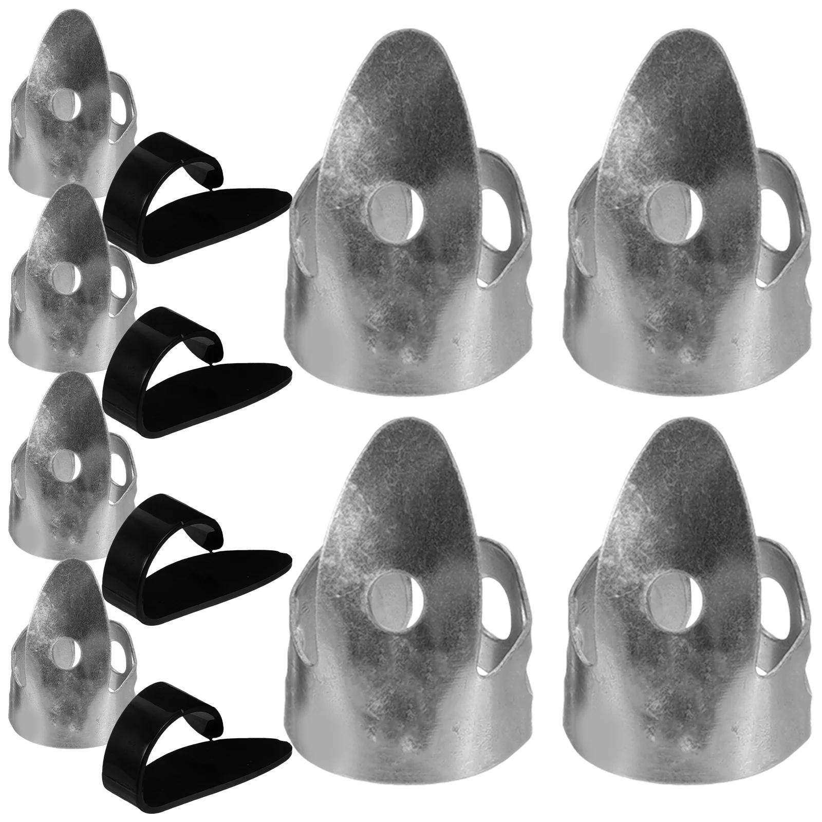 

12 Pcs Guitar Finger Stall Pick Picks Thumb Ukulele for Electric Metal Thumbpicks