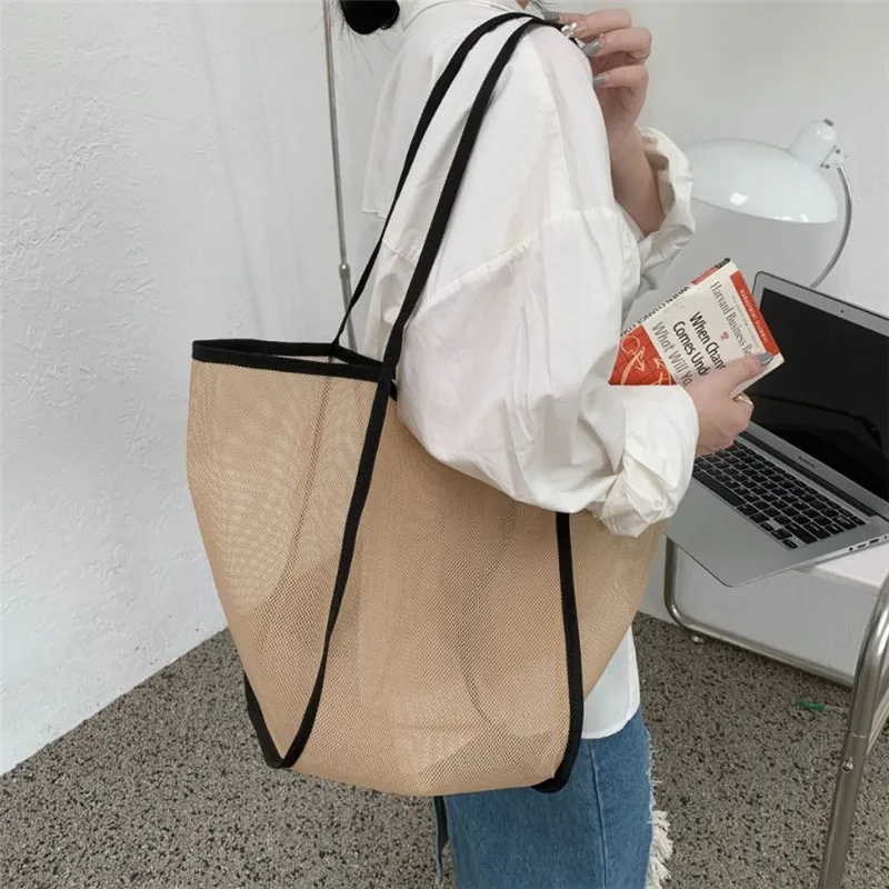 Summer hollow women beach bag swimming seaside travel handbag Large capacity tote bag female shoulder bag  Shopping Bag