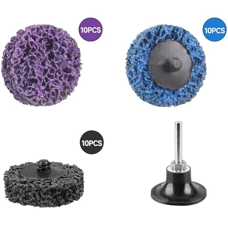 F-T 31 шт. 2-дюймовые быстросменные легко заменяемые диски для сверл, полосовой круг с шлифовальными дисками 1/4 дюйма, насадки для шлифовальной машины для кубиков