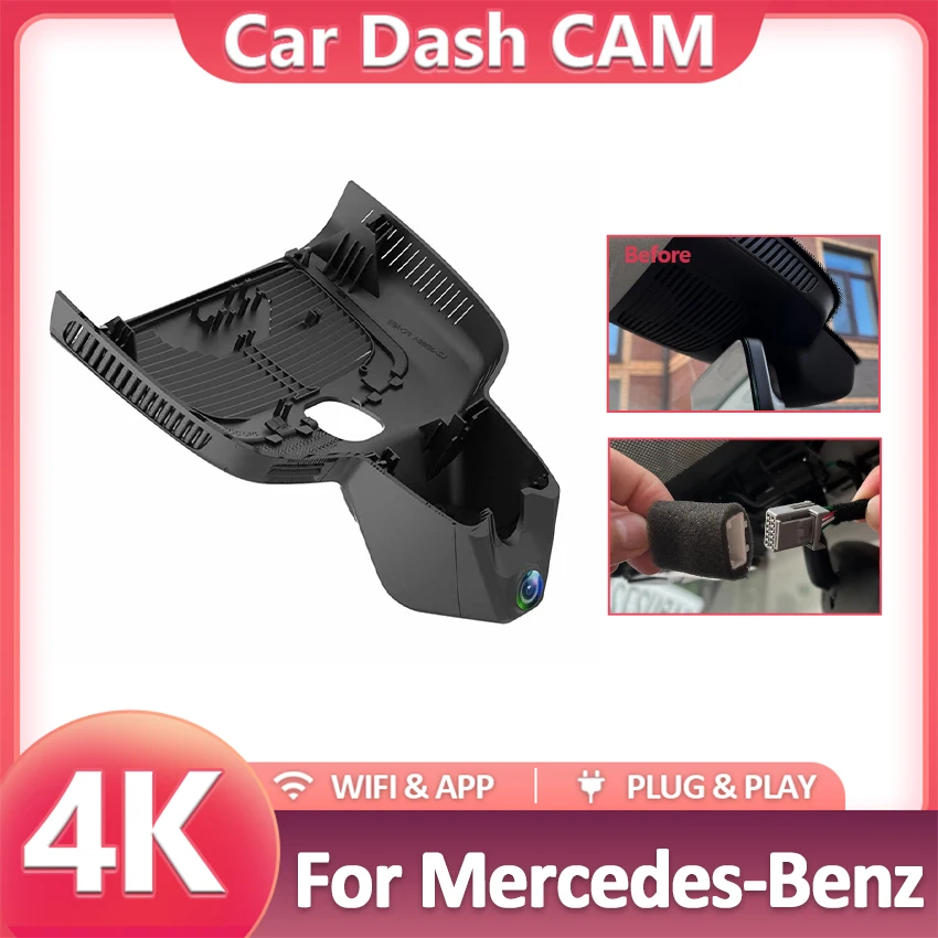 Car DVR Dash Cam 4K 2160P Front and Rear For Mercedes-Benz GLE 300D 350 W167 For MB GLE300D GLE350 2019-2022 Dashcam,App Control