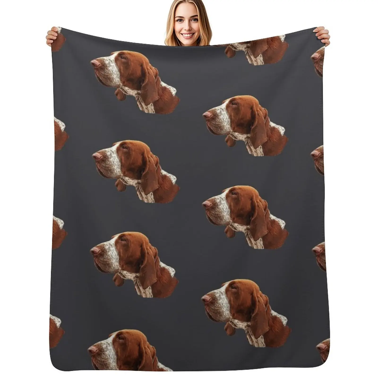 Manta Chestnut Bracco Italiano, manta suave y duradera reutilizable para todas las estaciones
