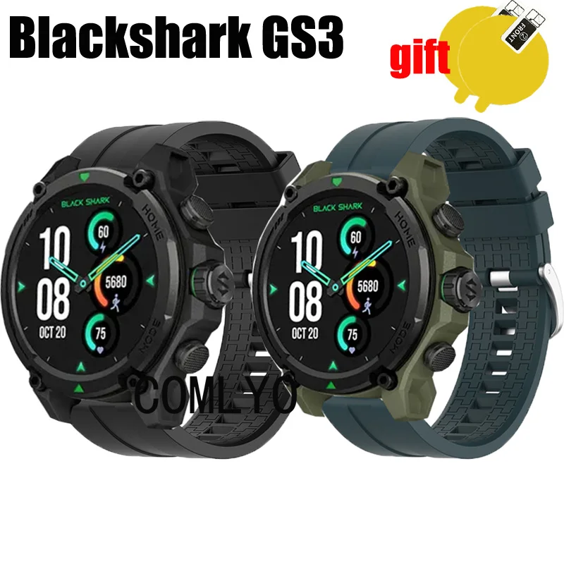 For Blackshark GS3 Strap Band Belt Smart watch Silicone Women men Bracelet Screen protector film