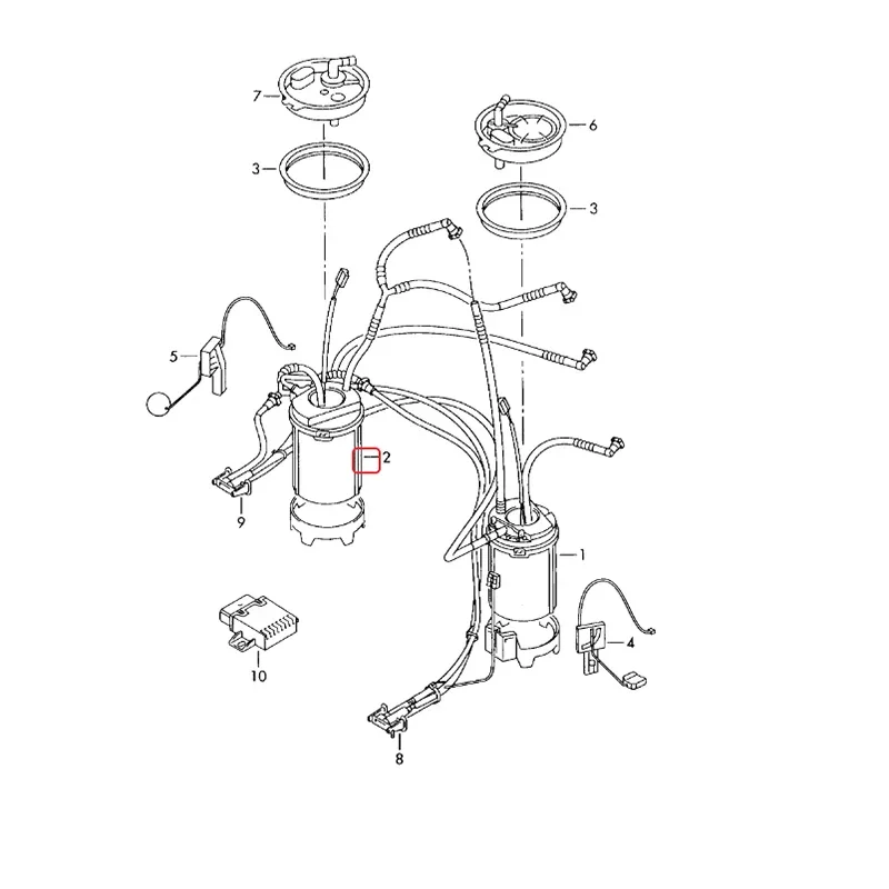 Fuel Pump Assembly Left Right 7L6919087G 7L6919087F for VW Touareg 3.2L 3.6L 4.2L 7L6 919 087G 7L6 919 087F 7L6 919 087 G