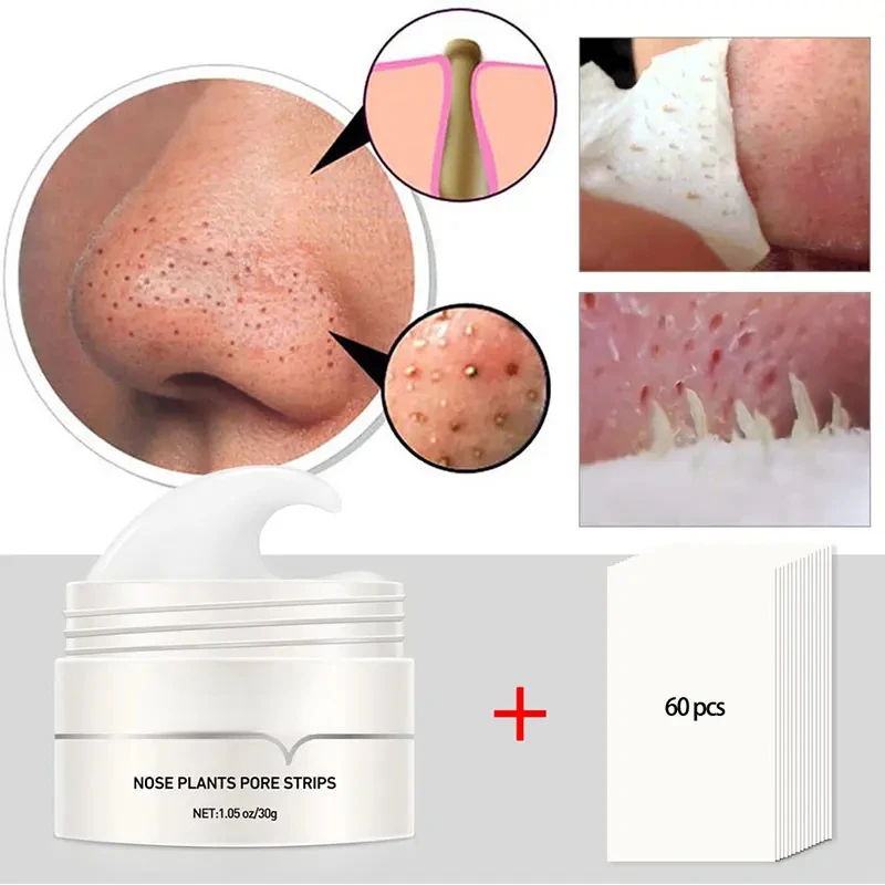 

Nose Blackhead Remover Cream Pore Strip Tearing Mask Peeling Acne Cleaner Nasal Patch Black Dots Deep Deaning Skin Care Makeup