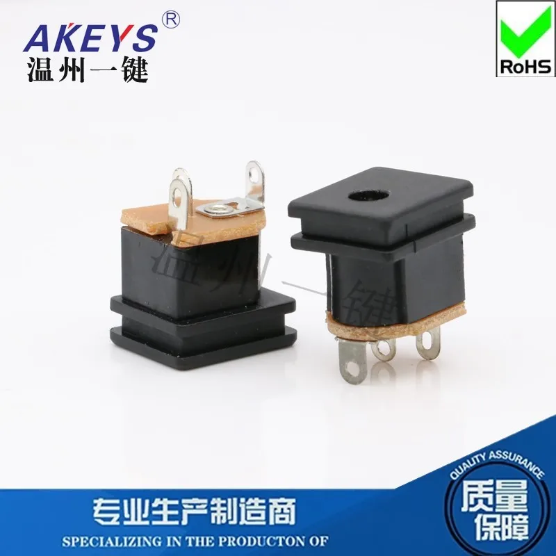 10pcs DC015C small port DC power socket DC-015 female seat 3.5 * 1.3mm round needle square head DC seat
