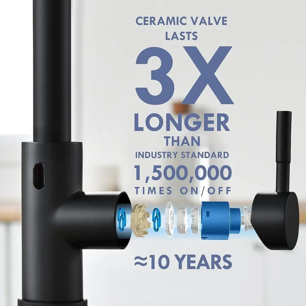 Grifo de cocina inteligente activado por movimiento con rociador extraíble, manija única y tecnología sin contacto