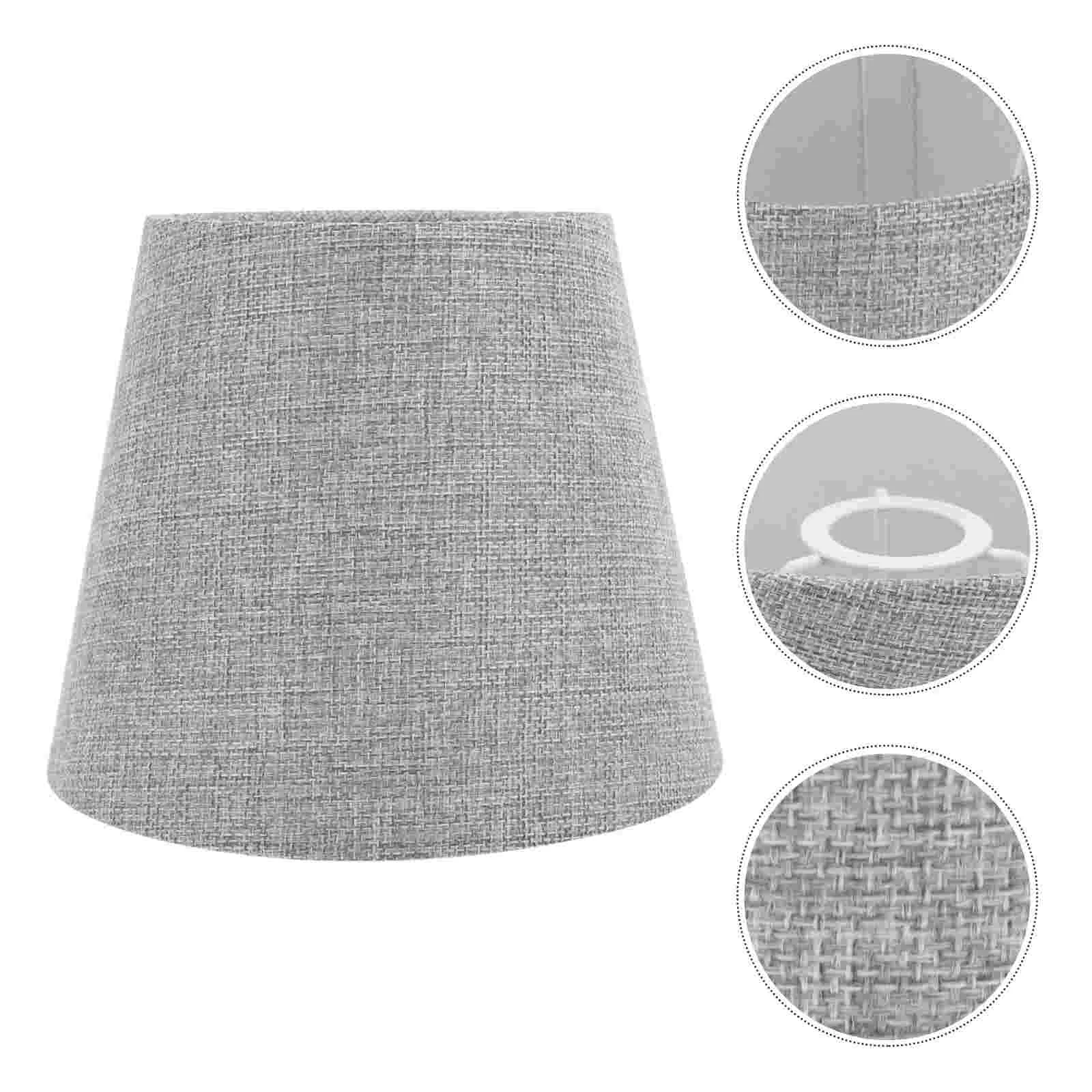 

Lampshade Barrel Shades Tabletop Desktop Lampshades for Fabric Drum Household Light