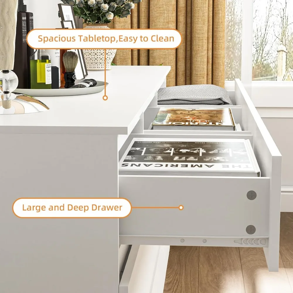 خزانة غرفة نوم أنيقة ذات 9 أدراج مع عمق تخزين كبير #6