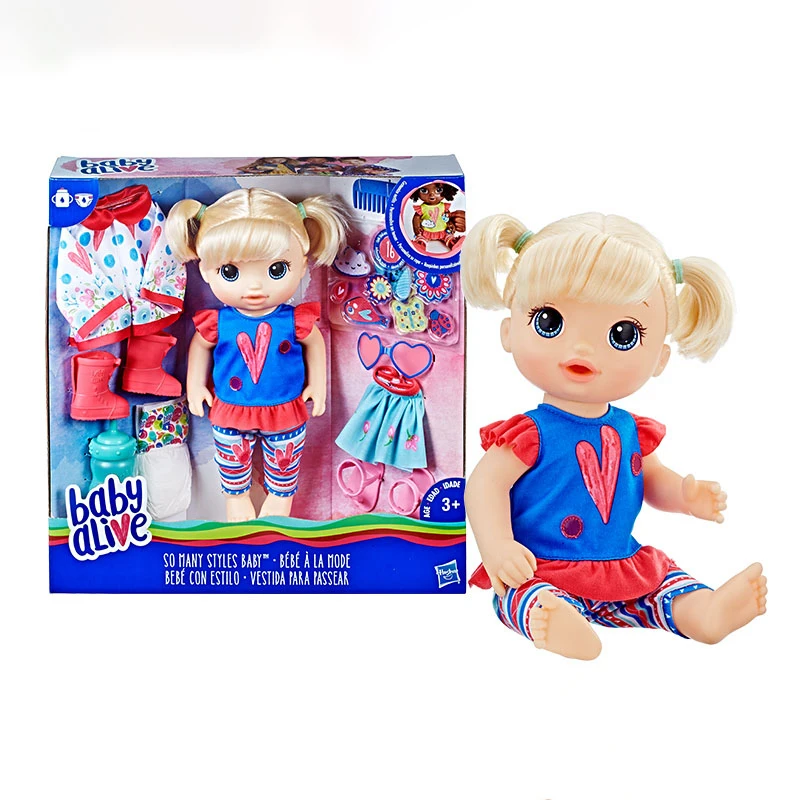 Baby Alive So Many Styles Baby Dolls Blonde Hair Dress Up Dolls Simulation Care Cute Kawaii Girls Play House Toy Birthday Gifts