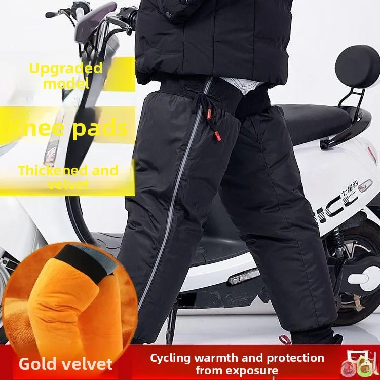 

Warm Knee Pads for Motorcycle Riding Winter Windproof Knee Protection Leggings ex Bicycle Riding Protection Gear
