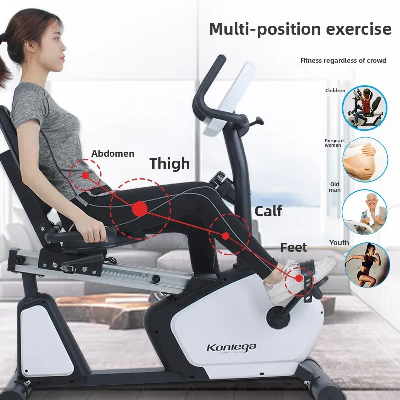 

Horizontal Exercise Bike Home Spinning Bicycle Silent Magnetic Control Bicycle Rehabilitation Training Equipment for The Elderly