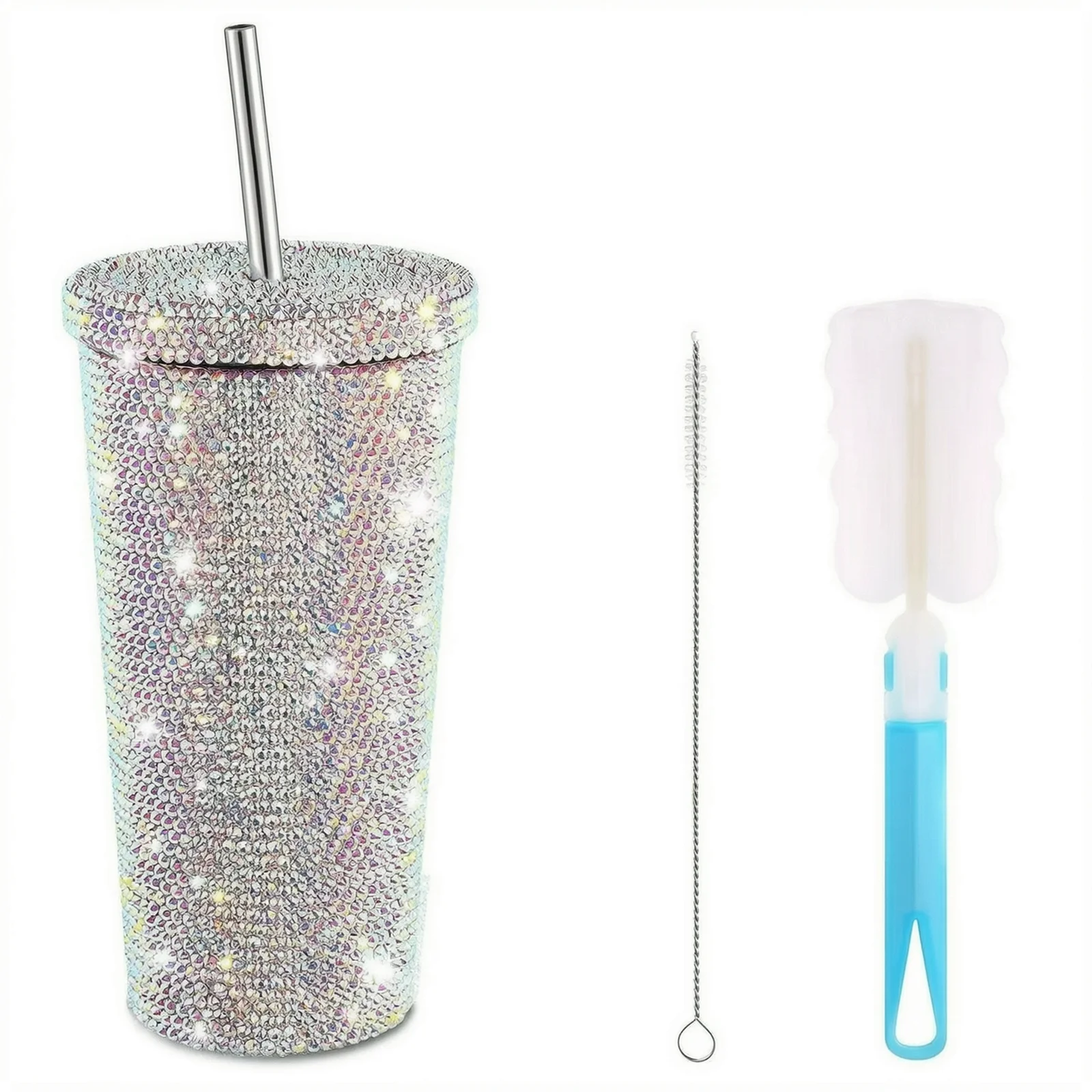 Tumbler Sparkly Water Bottle Bling Tumbler Glitter Water Bottle Insulates Drinks For Hours