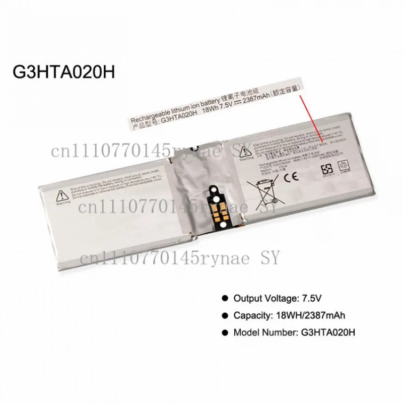 

Новый аккумулятор для ноутбука G3HTA020H DAK822470K 7,5 В 2387 мАч для Microsoft Surface Book 1 1703 1704 1705