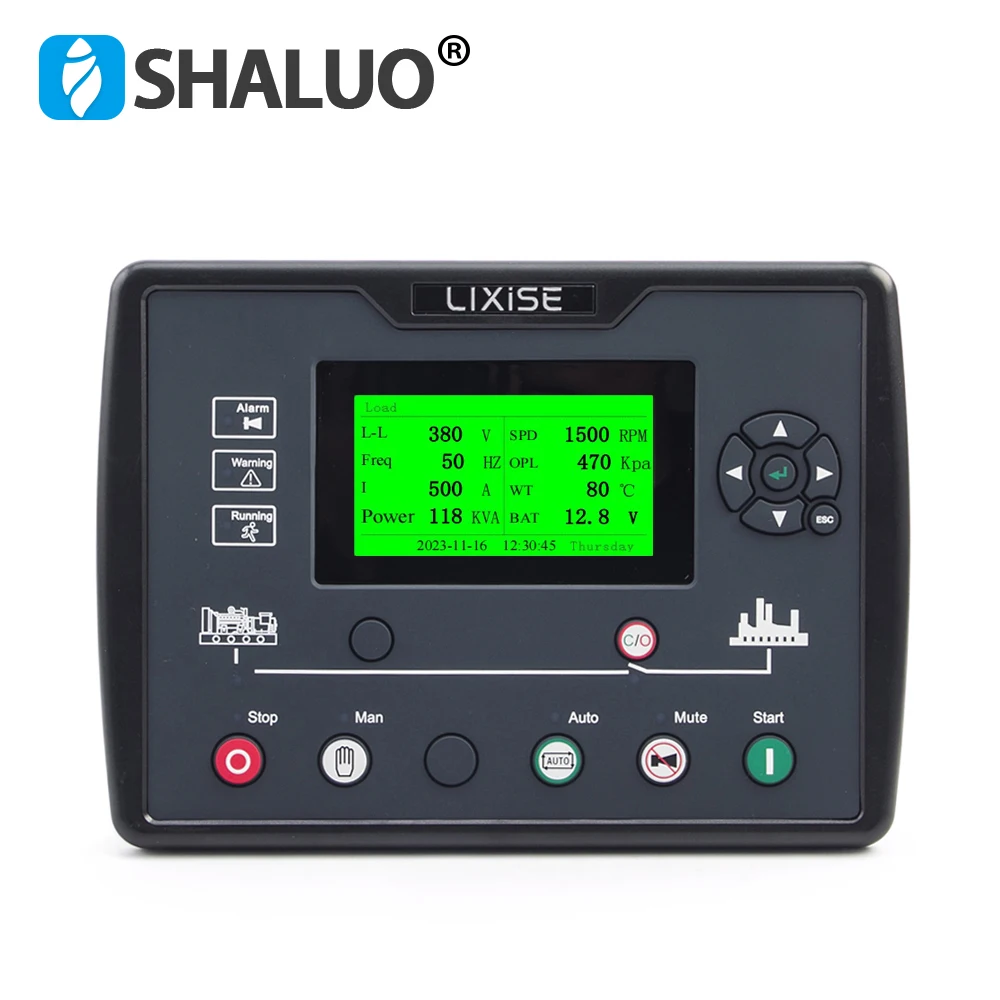 Imagem -04 - Lixise Controlador Gerador Diesel Amf Módulo de Controle Auto Start Interface Usb Peças Genconjunto Placa de Circuito Novo Lxc6210 Lxc6220