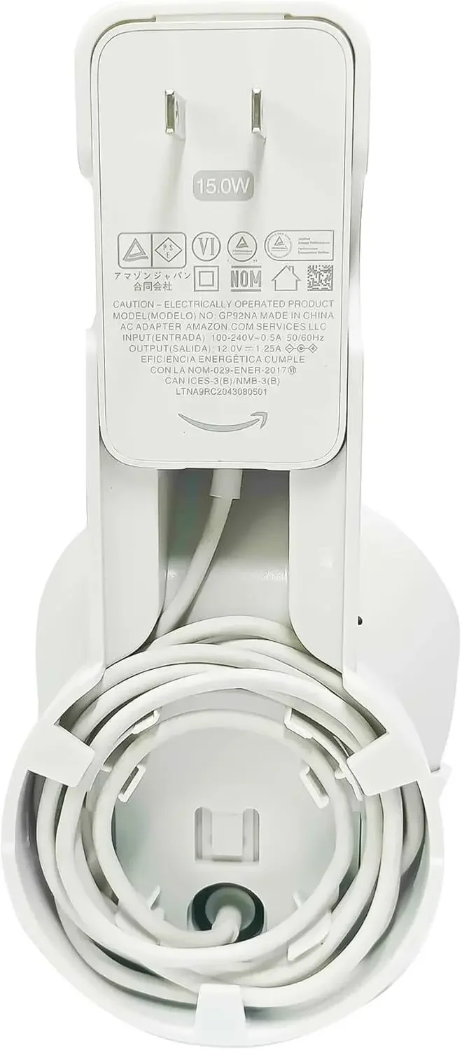 Ech0 Pop Wall Mount Stand, No-Screw Holder W/Hidden Storage & Cable Management for Echo Pop