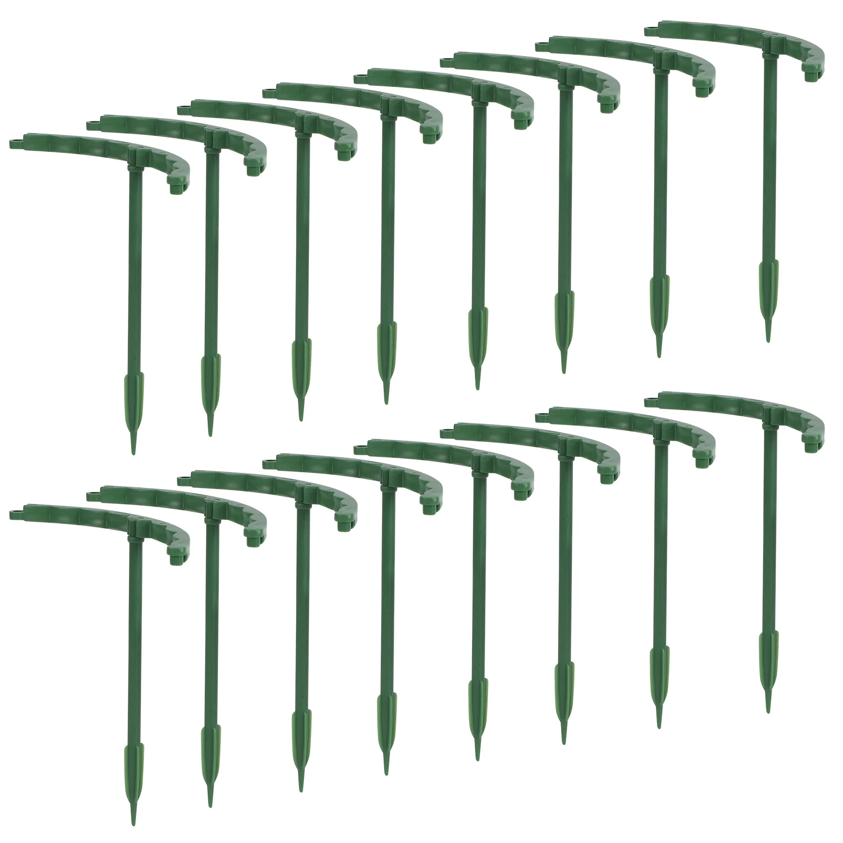 16Pcs Plant Support Garden Flower Support Stake Half Round Support Ring Plant Cage Holder Flower Pot Climbing Trellis