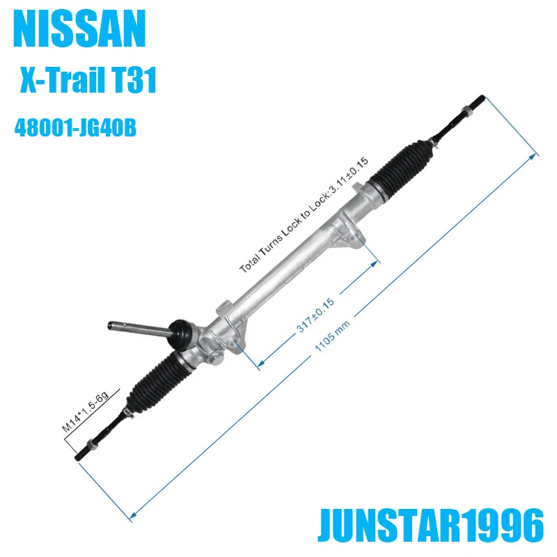 X-Trail T31 Qashqai J10 Rogue 48001-JG40B LHD steering gear