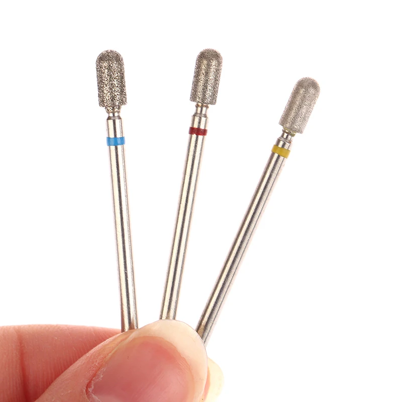 Manicure Drill Bits Diamond Nail Drill Tips Milling Cutter Bit Nails 3/32" Rotary Cuticle Burr Russian Nail Accessories Tools