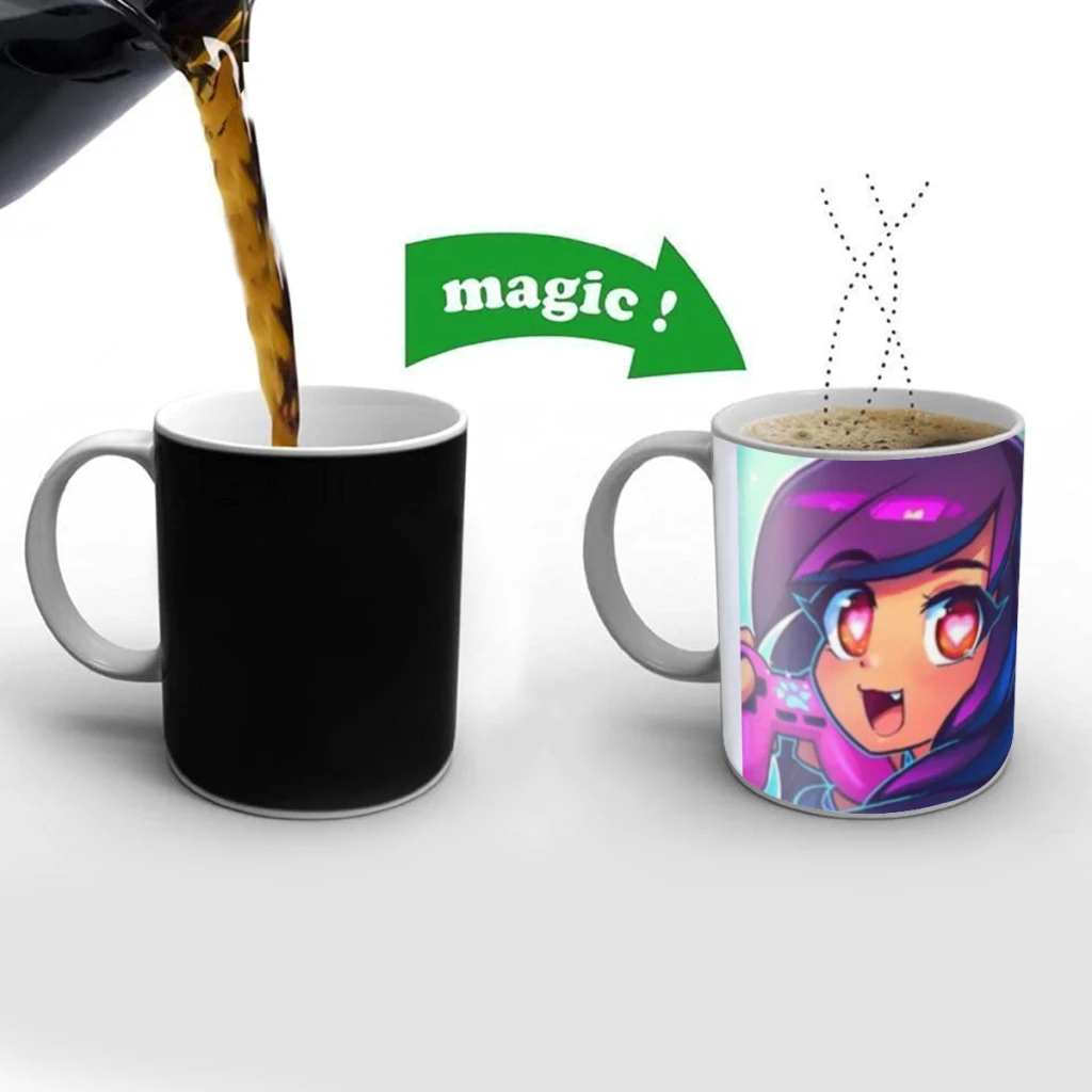 

Cute A-Aphmau with Wings Coffee Mugs Cup Color Changed Mug Heat Sensitive Tea Cup Coffee Mug Gift Mug Drop Shipping