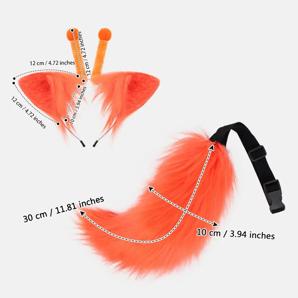 Cat Ears And Tail Set, Cute Kitten Ears Headband with Antennae for Halloween Party, Comic Con, Stage Performance 6
