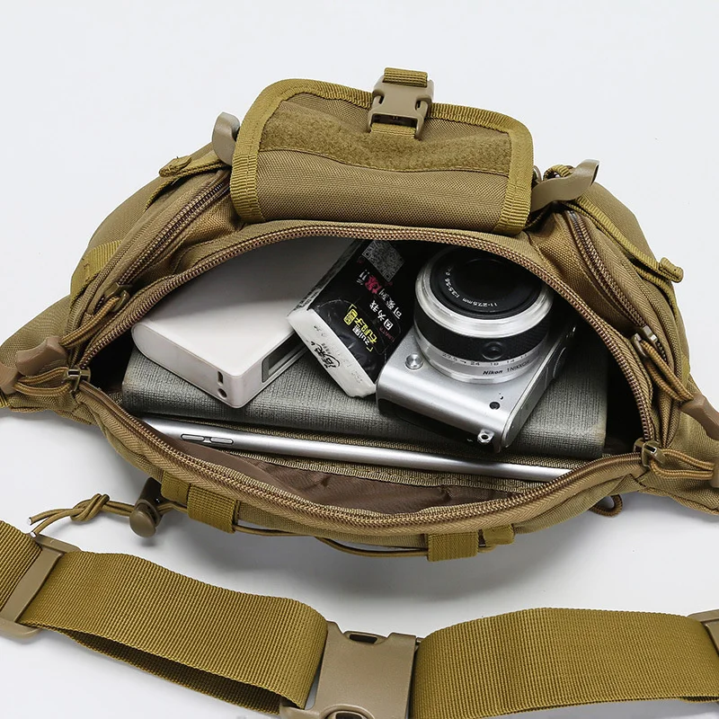 Outdoor Waist Bag Men Waterproof Molle Camouflage Hunting Hiking Climbing Fishing Phone Women Nylon Belt Pack Combat Chest Bags