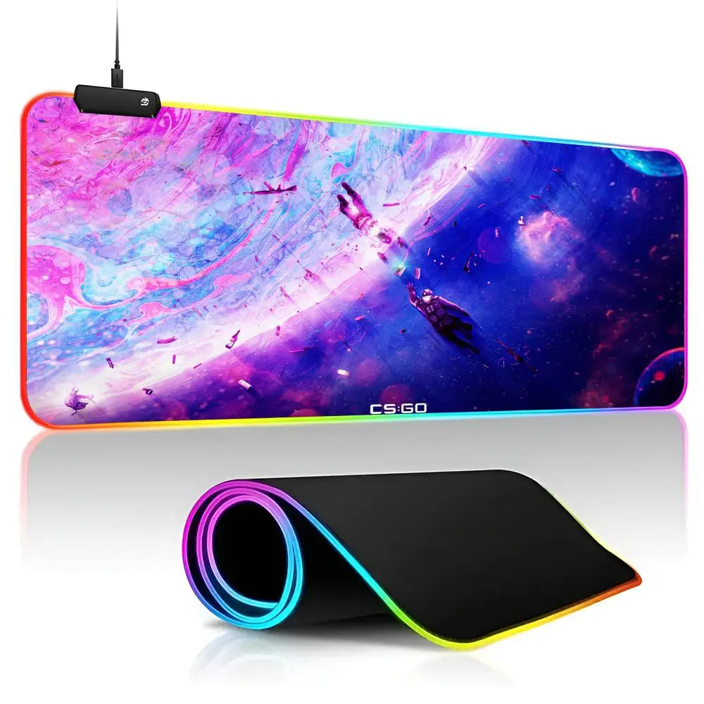 LED Luminous Mouse Pad para PC, Gaming Mousepad, tapete de teclado, Desk Pads, jogo RPG, CS GO, 40x90cm