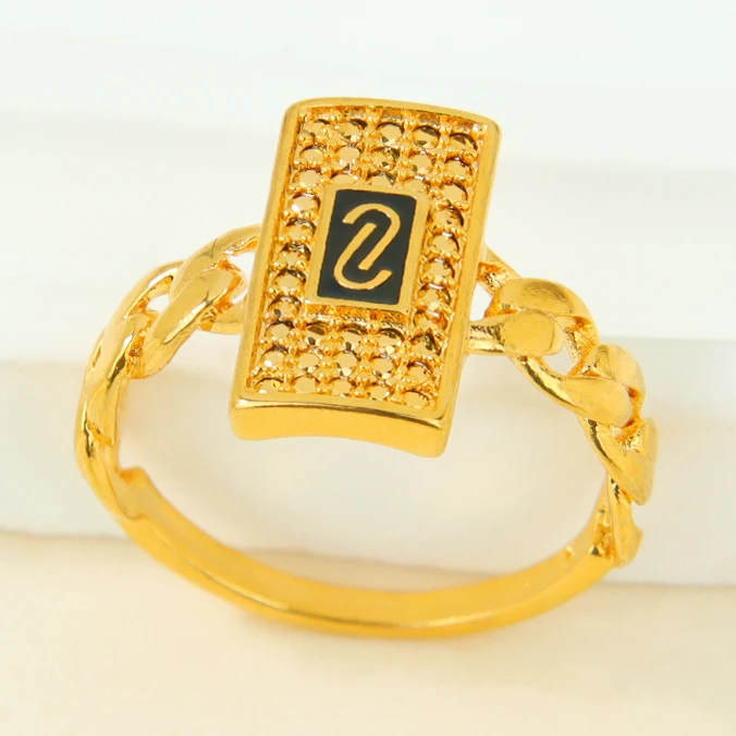 Luxuriöse Zirkonia-Monaco-Ringe, 21k vergoldet, italienischer, unregelmäßiger, cooler Hip-Hop-Ring, Dubai, für Damen, Event, Party, hypoallergener Schmuck – Detail 12