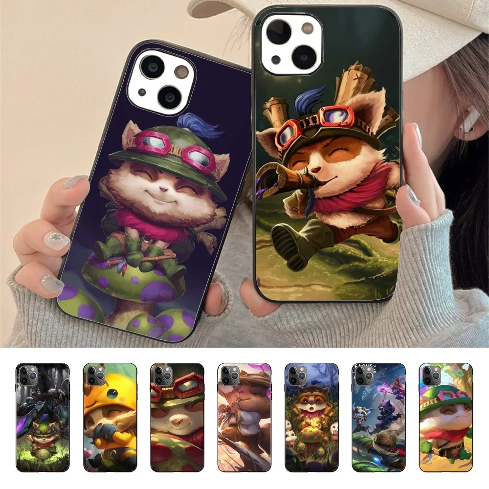 Custodia per telefono League of Legends Teemo per Iphone 15 11 13 14 Pro Max 7 8 Plus X Xr Xs Max Se2020 12mini Cover Case