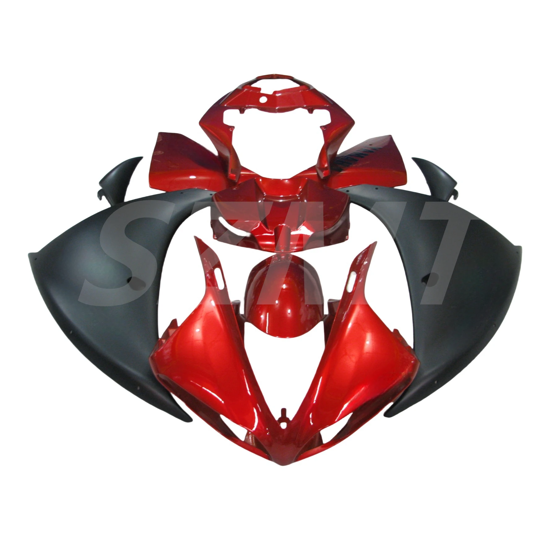 Full Body Kits for YZFR1 2010 YZF R1 ABS Fairing 2009  2011 YZF R1 Fairings 2009 - 2011 Black Red unpainted 2010
